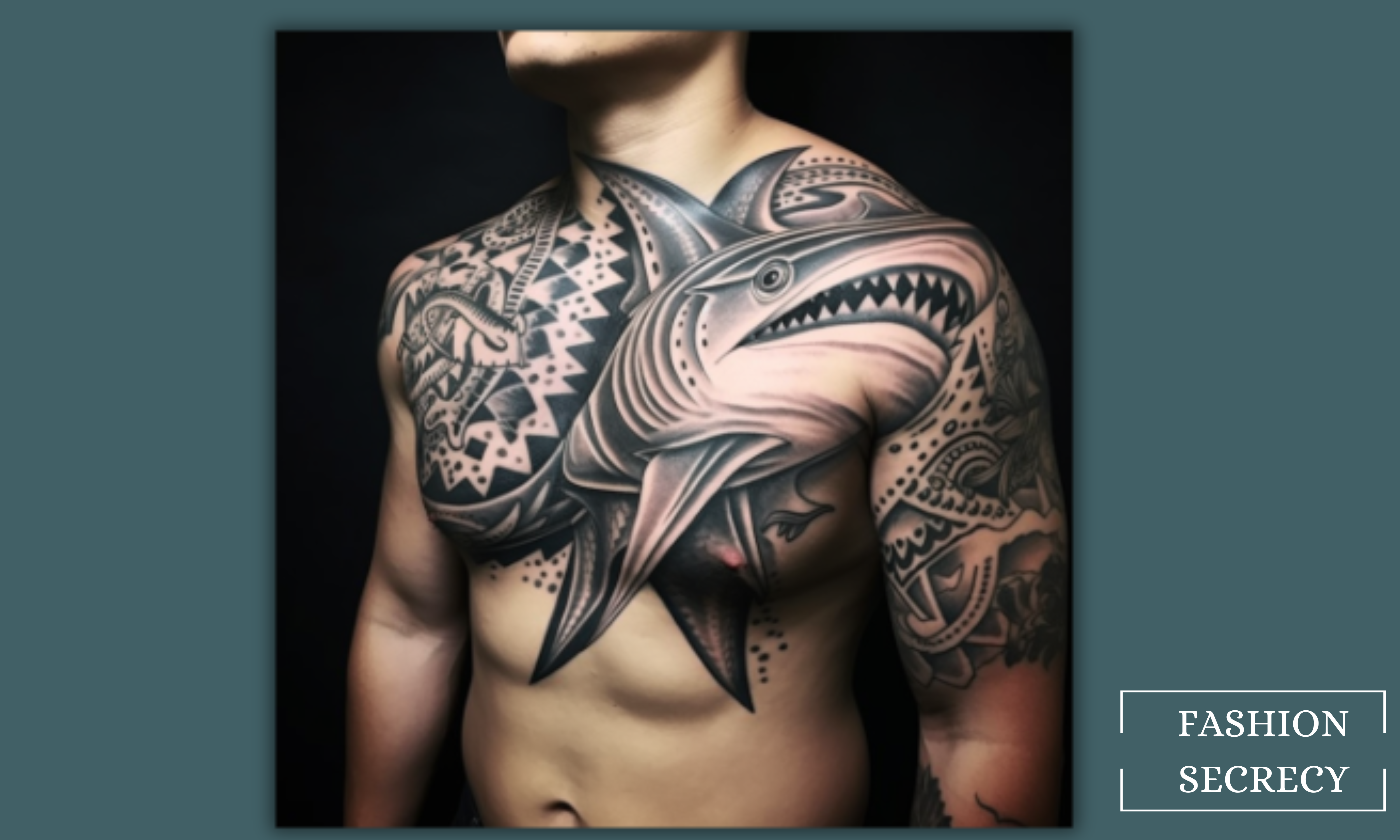 Premium PSD | Shark tattoo idea hyper realistic animal tattoo design in  forearm