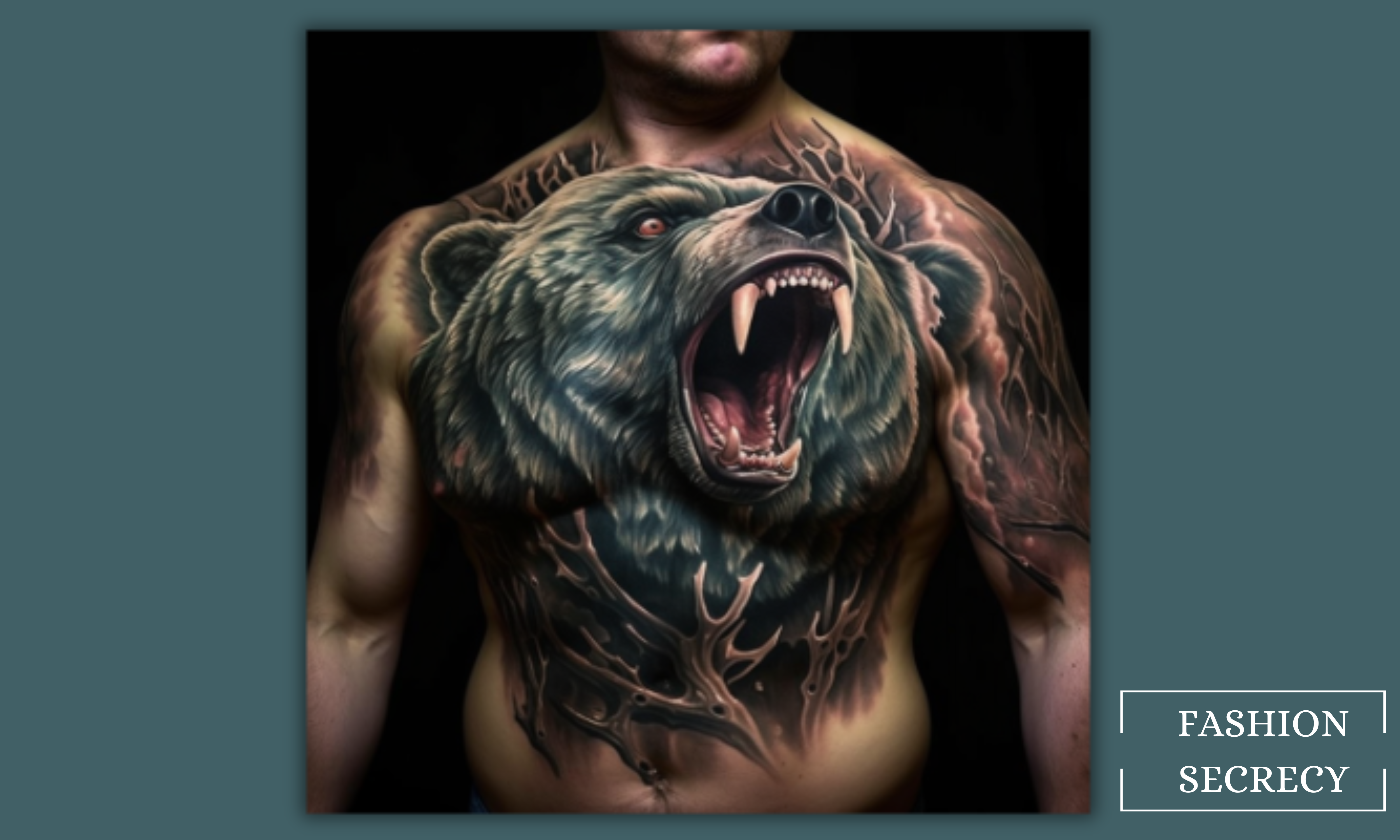 Grizzly Bear Neotraditional Tattoo Style Art Print 8.5x11