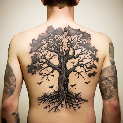 Buy Tree of Life / Knowledge Framed Canvas Geometric Art Bodhi Tree Ink  Tattoo Style Original Artwork Zuskaart Online in India - Etsy