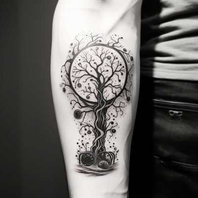 Forbidden Images Tattoo Art Studio : Tattoos : Custom : Bodhi Tree