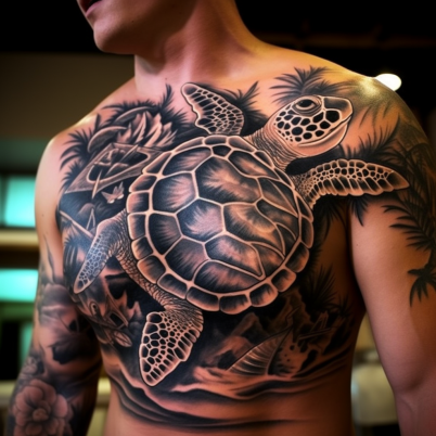 Tattoos and art by Matt Hawkins on Tumblr: Can't decide between a realistic  or tribal sea turtle tattoo? How bout a bit of both?😁 . . #honu #seaturtle  #nature #animal...